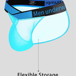 2 Pack Men's Ultra-Thin Semi-Transparent Sexy Sports Bikini