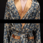 Men's Luxurious Satin Printed Robe