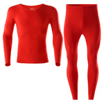 Men's Soft Seamless Thermal Sets With Fly