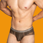 2 Pack Men's Low-Rise Sexy Lace U-Pouch Briefs