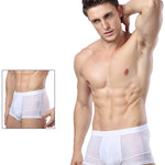 2-pack Men's Ice Silk Breathable Printed Hollow Boxer Briefs