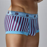 3 Pack Men's Snug Fit Trendy Striped Design Sporty Cut Cooling Airflow Trunks