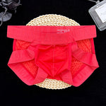 2 Pack Men's Sexy Odor-Control Stretch Fit Semi-Transparent Sporty Cut Bikini
