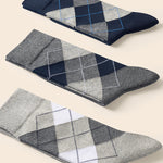 5 Pack Men's Simple Textured Crew Socks