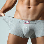 2 Pack Men's Soft Solid Color Simple Comfortable Breathable Trunks