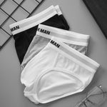 2-Pack Men's Threaded Design Breathable Comfort Low-Rise Thin U-convex Briefs