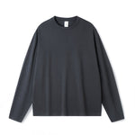 Men's High-Quality Long Sleeve Oversized & Skin-Friendly  Solid Color Loungewear Tops