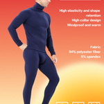 Men's Mid-high Collar Warm Cold-proof Long-sleeved Bottoming Shirt