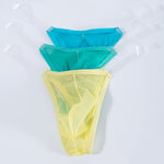 2 Pack Men's Seamless Semi-Transparent Thongs