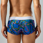 2 Pack Men's Comfortable Breathable Messy Lines Polyester Boxer Briefs