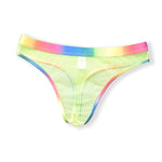 3-pack Men's Rainbow Trim Sheer Mesh Thong