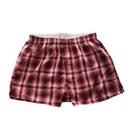 2 Pack Men's Cotton Plaid Boxers with Side Opening and Relaxed Elastic Waistband