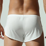2 Pack Men's Solid Color Second-Skin Soft-Touch Quick-Dry Boxer Shorts