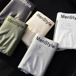 3 Pack Men's Ice Silk Full-Coverage Antibacterial Mid-Rise Boxer Briefs
