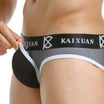 2 Pack Men's Sexy Mesh Front Opening Sponge Coaster Briefs