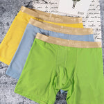 3 Pack Men's Ice Silk Mesh Solid Color Seamless Comfort Boxer Briefs