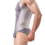 Men's Mesh Breathable Running & Gym Design Singlet Bodysuit