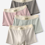 3 Pack Men's Cotton Mid-Rise Breathable Sports Tights Men's Boxer Briefs