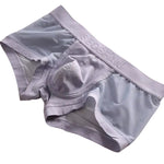 2 Pack Men's Stay-Put Fit Lightweight & Airy Solid Color Semi-Transparent Trunks