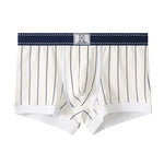 4 Pack Men's Ultra-Soft Breathable Cotton Striped Design Comfort Trunks & Boxers Briefs