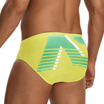2 Pack Men's Trendy Prints U-Pouch Low-Rise Skin-Friendly Swim Briefs