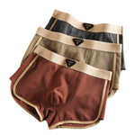 4 Pack Men's Solid Color Mid-Rise Breathable Seamless Comfort Trunks
