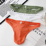 3 Pack Men's Low-Rise Performance Thong - Breathable Mesh & Smooth Fabric