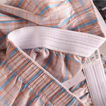 2 Pack Men's Cotton Plaid Boxers with Side Opening and Relaxed Elastic Waistband