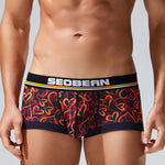 2 Pack Men's Odor-Control Breathable Printed Trunks