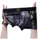 3 Pack Men's Floral Print Antibacterial & High-Stretch Mesh Breathable Trunks