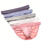 3 Pack Men's Threaded Fabric Briefs with U Convex Pouch