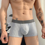 2 Pack Men's Ultra-Soft Premium Pure Cotton Comfy Waistband Seamless Trunks
