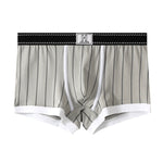 4 Pack Men's Ultra-Soft Breathable Cotton Striped Design Comfort Trunks & Boxers Briefs