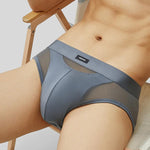 3 Pack Men's Breathable Sexy Lightweight Mesh Panels Briefs
