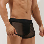 Men’s Sexy See Through Mesh Boxer Shorts