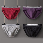 3 Pack Men's Soft and Breathable Solid Color Modal Briefs