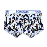 4 Pack Men's Ice Silk Bold Prints Lightweight & Airy Mid-Rise Trunks