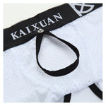 2 Pack Men's Detachable Boxer Briefs with Snap Closure and Contour Pouch