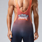 Men's Skin-Friendly Sporty Cut Body-Contouring Fit Wrestling Singlet Bodysuit
