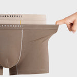 2 Pack Men's Ultra-Soft Cotton Antibacterial Seamless Comfort Trunks