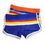 Men's Rainbow Striped Swimming Trunks