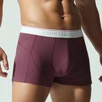 2 Pack Men's Mid-Rise Solid Color Seamless Soft & Comfort Stretch Fit Trunks