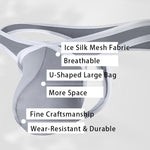 4 Pack Men's Low-Rise Sexy Narrow-Band Cooling U-Convex Breathable Comfortable Thong