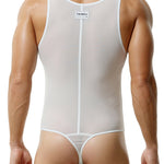 Men's Sexy Mesh Wrestling Singlet Bodysuit