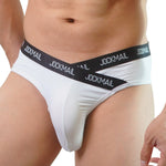 2 Pack Men's Sporty Letter Print Supportive Low-Rise Ice Silk Skin-Friendly Bikini