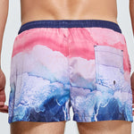 Men's Printed Athletic Cut Quick-Dry Comfy Waistband Board Shorts