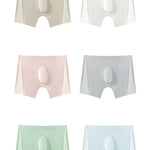 4 Pack Men's Seamless Ice Silk Quick-Dry U-Pouch Cooling Touch Boxer Briefs