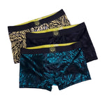 3 Pack Men's Trendy Prints Movement-Friendly Cooling Touch Trunks