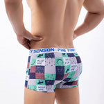 4 Pack Men’s Checkered Pattern Cotton Trunks