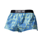 2 Pack Men's Trendy Plaid Odor-Control Seamless Comfort Boxer Shorts